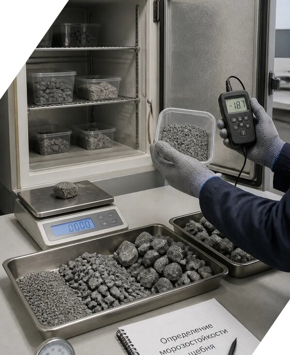 Определение морозостойкости щебня в Ставрополе от 3634 р. | ЭкспертизаРоссия