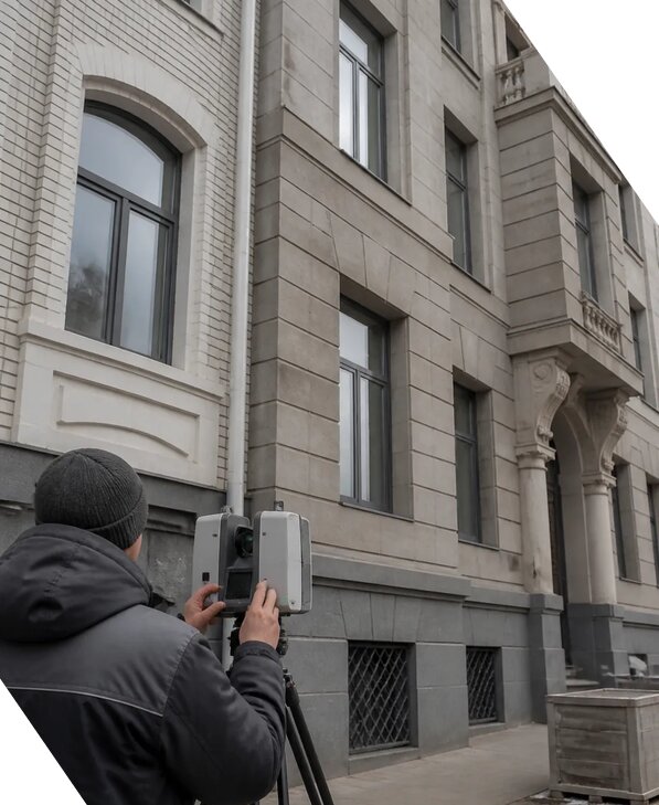 Лазерное сканирование фасадов зданий для обследования в Ставрополе